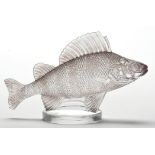 Lalique: "The Perch", car mascot, signed R. Lalique, 16cms. (6 1/4in.) long.