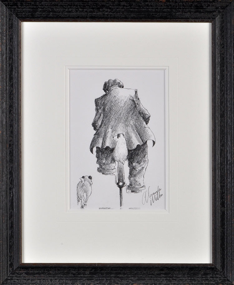 Alexander Millar
"DUNROAMIN" - GADGIE ON A BICYCLE WITH TWO DOGS
signed
pencil
28.5 x 19.