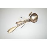 An Austrian silver ladle, by G.K., 21cms. long, 1.