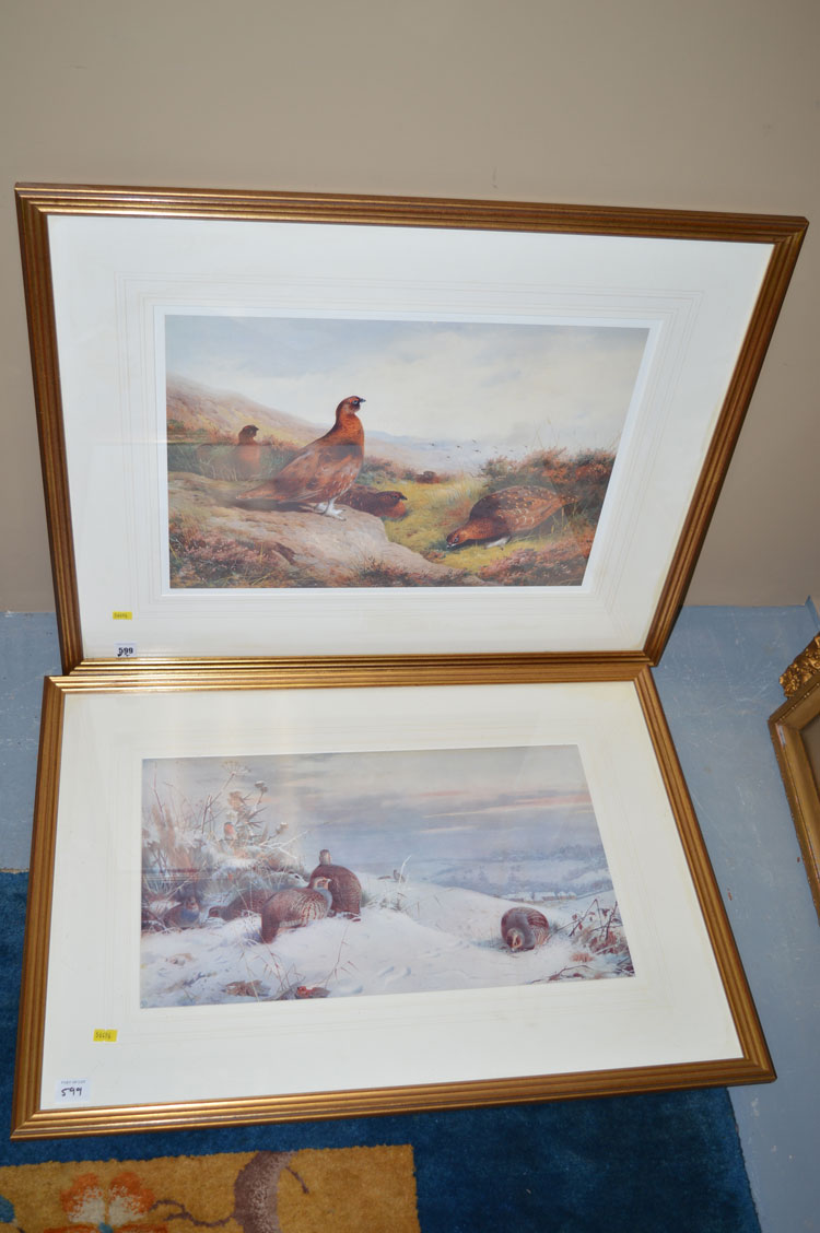 A limited edition print after Archibald Thorburn, no. 354/850; another print by Archibald Thorburn.