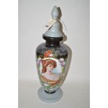 A Victorian shouldered opaque glass vase,