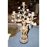 A reproduction brass table centrepiece,