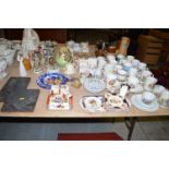 A collection of commemorative ware tankards; tea cups; saucers; plates;