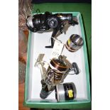 A Shimano Exage 4000RC spinning reel with spare spool;