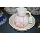 A 'Conover' pattern water jug and matching bowl, by B.W.M. & Co.