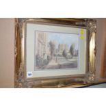 A watercolour - Durham Castle, by Richard W. Marshall, signed.