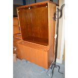 A stained wood unit,