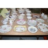 A collection of antique ware jugs; plates; sugar bowls; etc.