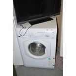 A Hotpoint Aquarius front loading washing machine.