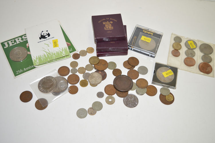 A large quantity of crowns and coins.