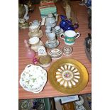 A Japanese coffee set; three Royal Worcester 'Embassy' pattern teacups and saucers;