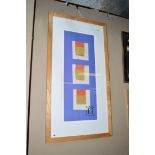 A photolithograph - Modern Japanese abstract composition.