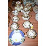 A Noritake part afternoon tea set; a Foley china 1930's part tea set; and a Noritake bowl.