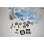 A large quantity of antique and 20th Century coinage, to include: a Charles II silver shilling,