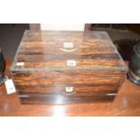A 19th Century coromandel wood desk box with fitted interior.