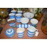 A collection of Cornish kitchen ware by T. & G.