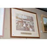 A framed photograph - "King Edward VII - Declaring Newcastle Upon Tyne, To Be A Royal Borourgh,