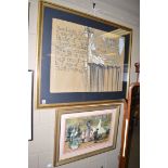 Mixed media - "Here Leyth The Body Of William Hume Of St. Abslean...