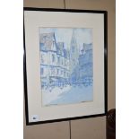 A watercolour - "In Old Rouen", by Victor Noble Rainbird, signed and inscribed.