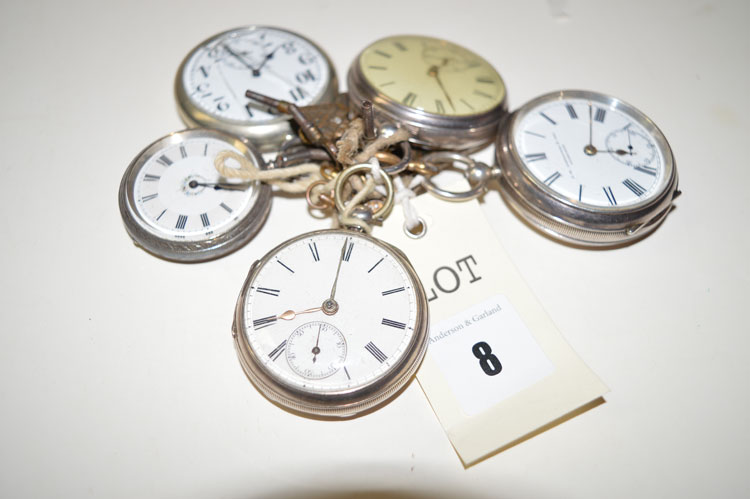 A silver cased pocket watch, by J. W. Johnston & Son., Carlisle; another by Kuss & Co.