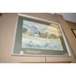 A watercolour - "In Langdale", by E. Grieg Hall, signed.