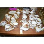 A Royal Albert 'Old Country Roses' six plus tea service;