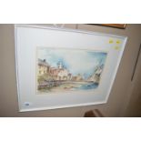 A Watercolour - "North Shields", by Douglas Thompson, signed and dated '76; signed,