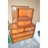 A modern dressing chest; and a bedside cupboard.