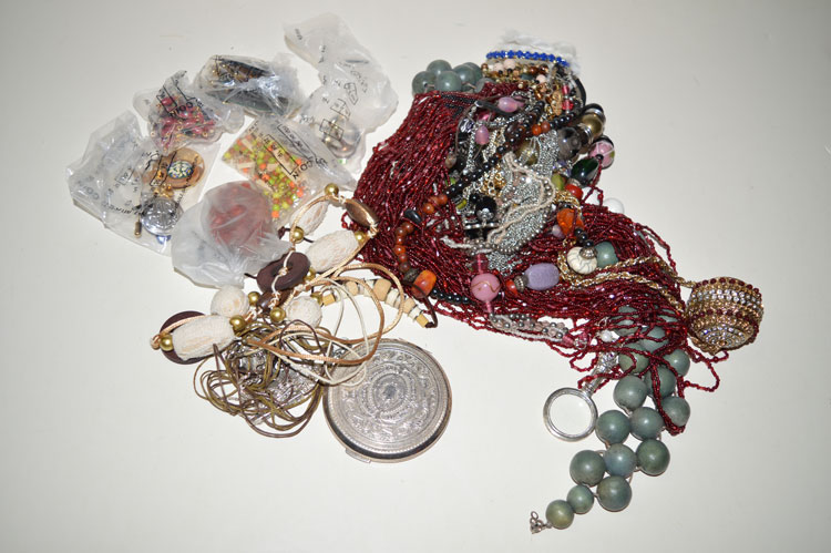 A quantity of costume jewellery, mainly necklaces.