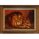 After Sir Edwin Landseer
(1802-1873)
A LION AND LIONESS
signed
oil on canvas
49.5 x 75.