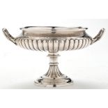 A Victorian two-handled bowl on stand, by Elkington & Co.