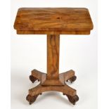 A 19th Century ash veneered occasional table with rounded rectangular top,