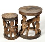 Two Bamaleki stools,