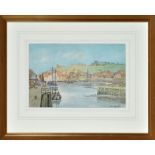 Thomas Swift Hutton
(1860-after 1935)
"WHITBY HARBOUR"
signed
watercolour
24 x 36cms; 9 1/2 x 14in.