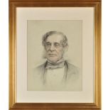 19th Century British School
A BUST PORTRAIT OF A GENTLEMAN WITH LONG GREY SIDE-WHISKERS
pastel and
