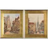 Style of Henri Thomas Schaefer
(1854-1915)
CONTINENTAL STREET SCENES WITH CATHEDRALS
watercolour
30.