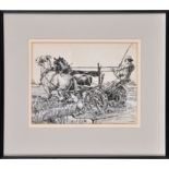Henry Matthew Brock
(1875-1960)
"HAY-CUTTING"
signed with initials
pen and ink heightened with