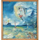 Antoni Sulek
(1951-1988)
SURREALIST LANDSCAPE WITH GIANT HEAD
signed and dated '73;