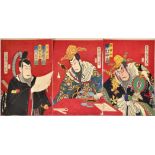 Utagawa Toyokuni
(Japanese 1769-1825)
TRIPTYCH SCENE FROM A KABUKI PLAY
signed with date seal,