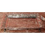 A late Victorian silver and glass tray, by William Gibson & John Langman, London 1897,