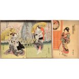 Utagawa Toyokuni II "Toyoshige"
(Japanese 1777-1835)
"BIJIN WITH FAN"
signed with date