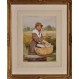 John Absolon
(1815-1895)
"THE PICNIC BASKET"
signed
watercolour
32.5 x 24cms; 12 3/4 x 9 1/4in.