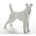 Third Reich Allach porcelain figure of a fox terrier, after a model by Theodor Karner,