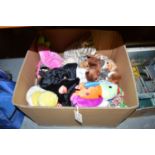 A collection TY Beanie Babies dolls; and others; a large selection in a box.