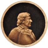 John J*** Miller
(late 19th Century)
A BUST PORTRAIT OF NICOLAS LEBLANC
signed and inscribed "From