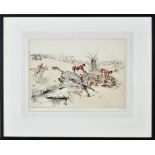 Thomas "Tom" Carr
(1912-1977)
"WATER!" - HUNTSMEN CROSSING A BROOK
signed and inscribed in