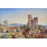 William Parrott
(1813-1869)
AN ANCIENT ROMAN RUIN
signed with initials and dated