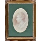 George Sharples
(20th Century)
A MINIATURE PORTRAIT OF A LADY (PROBABLY ANNE PHILLIPS)
with