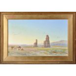 John Lamb
(late 19th/early 20th Century)
"THE COLOSSI OF MEMNON, THEBES"
signed,