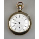 US coin silver pocket watch by Hampden Watch Co., Springfield, Mass., with unusual micrometer -